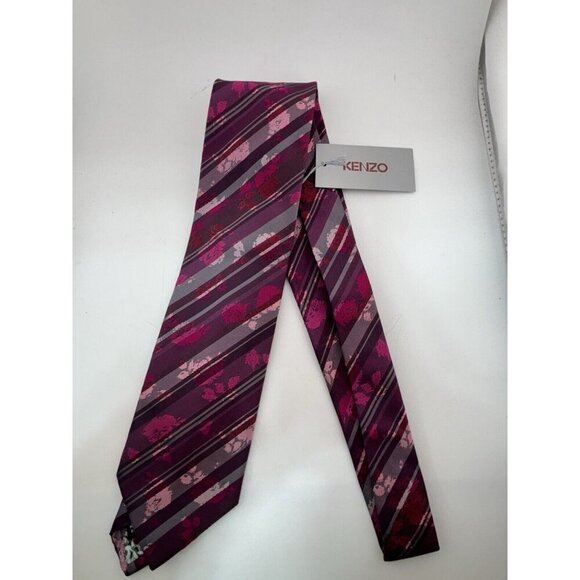 VTG ASSORTED LOT OF 3 - Purple Silk Ties Made in Italy - Abstract Retro Patterns - Picture 5 of 13
